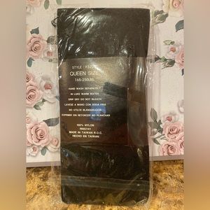 Set of 2 Sophia Ladies Opaque Black & Tan Tights. Queen.